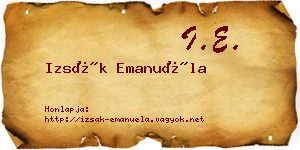 Izsák Emanuéla névjegykártya